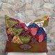 Vintage Berber kilim cushion cover: Moroccan wool cushion