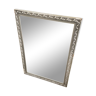 Miroir art déco en stuc argenté  66x45cm