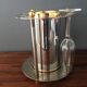 Wine or champagne cooler with door glasses