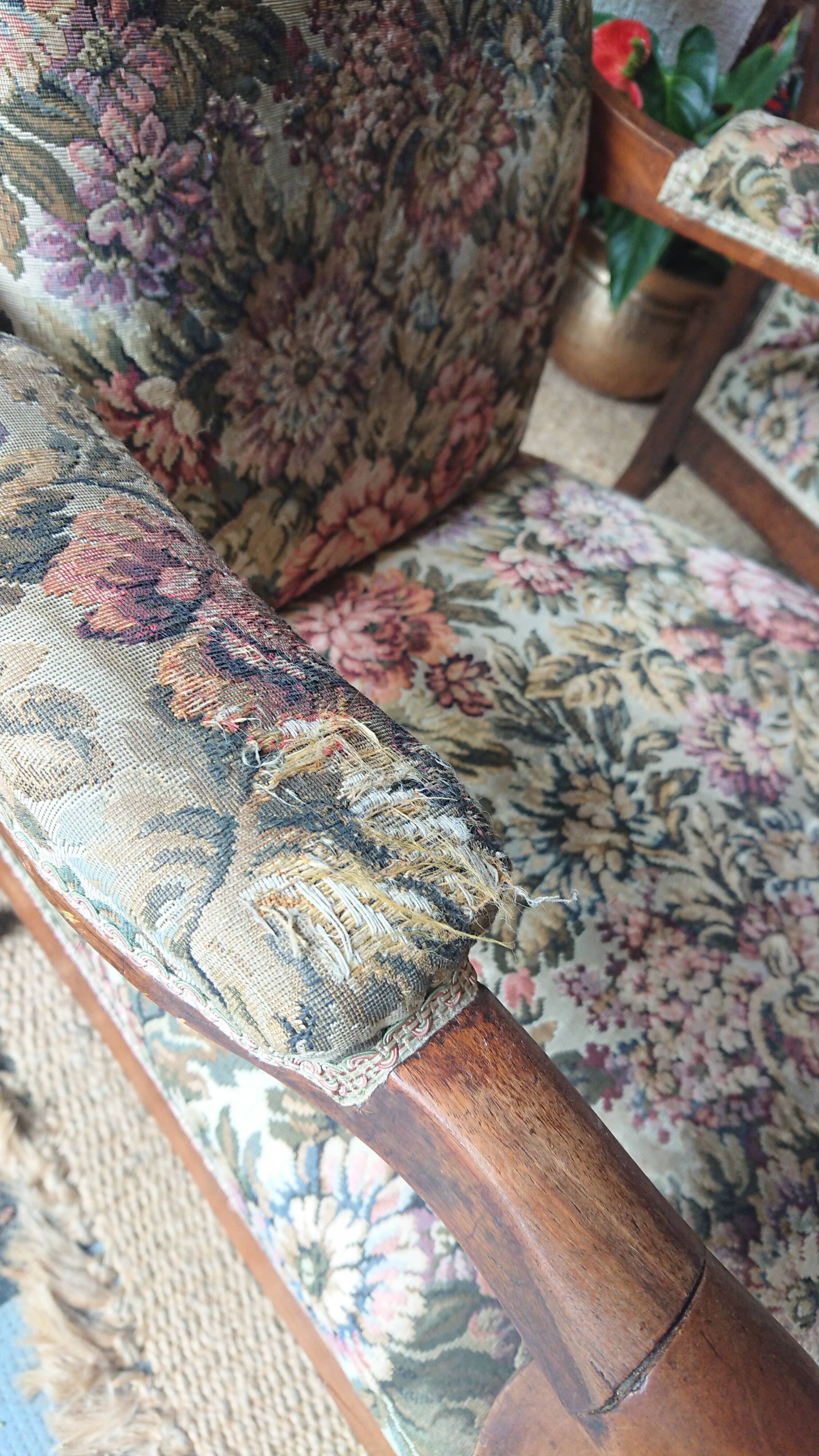 Pair of voltaire armchairs