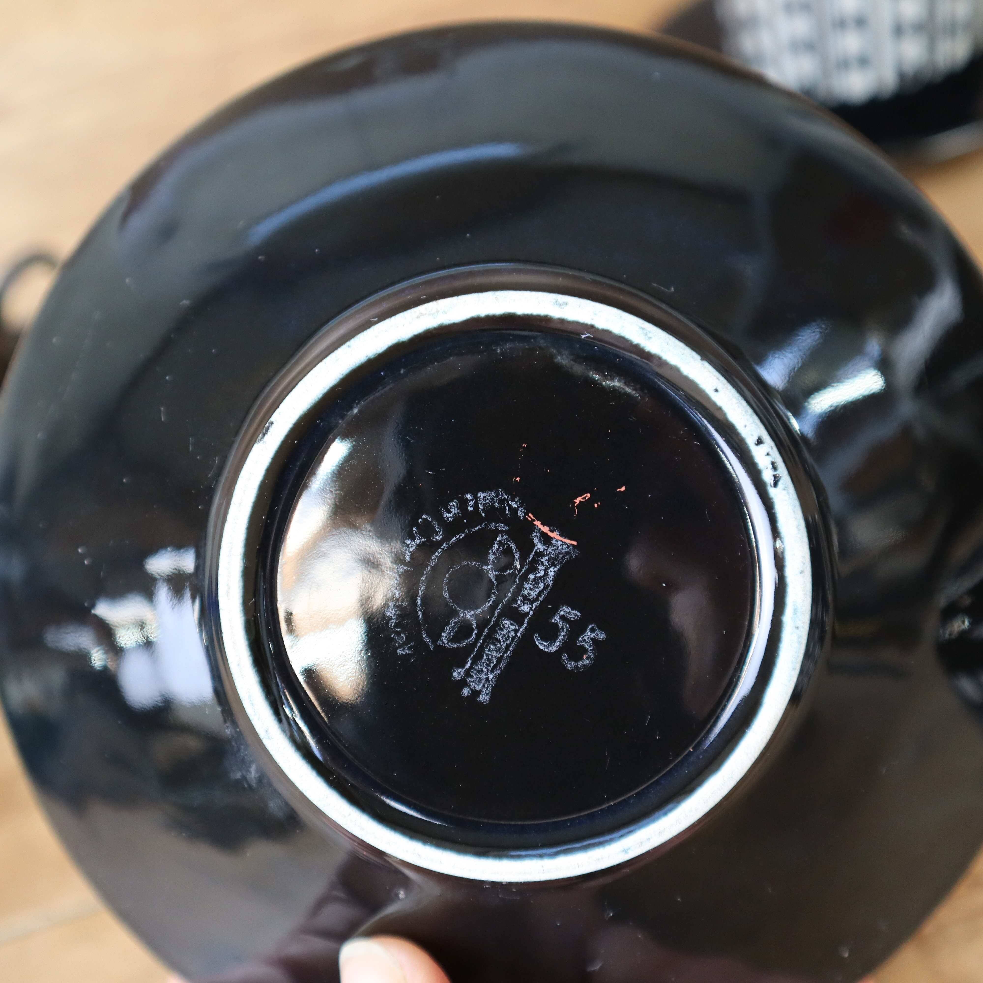 Vintage Black Ditmar Urbach Coffee Set Czechoslovakia