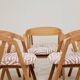 Scandinavian design solid oak dining chairs
