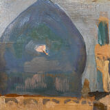 Orientalist painting "The mosque" 30's + Montparnasse frame