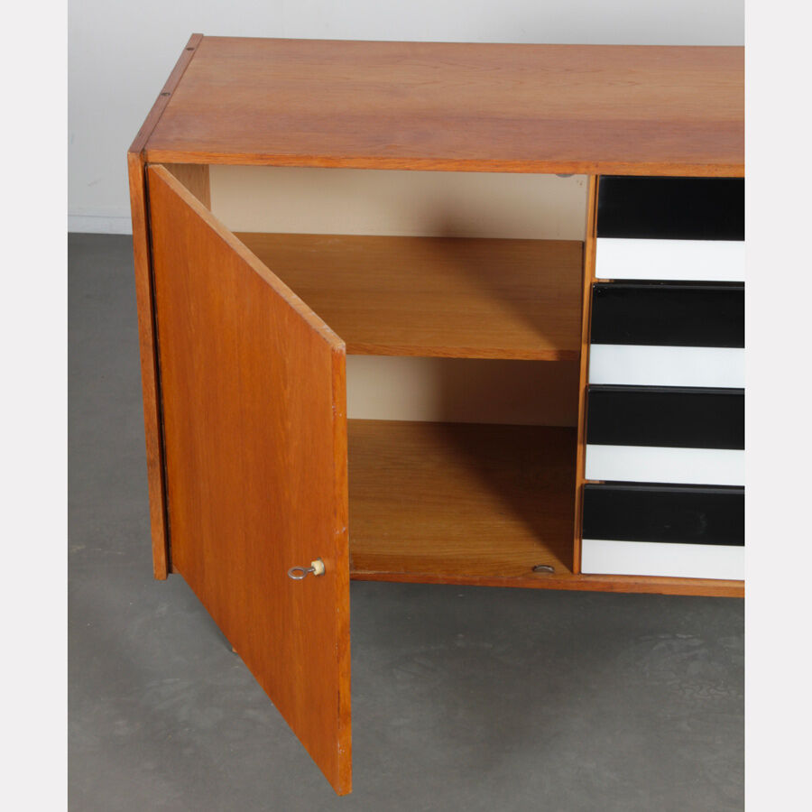 Vintage oak chest of drawers by Jiri Jiroutek, model U-458, 1960s