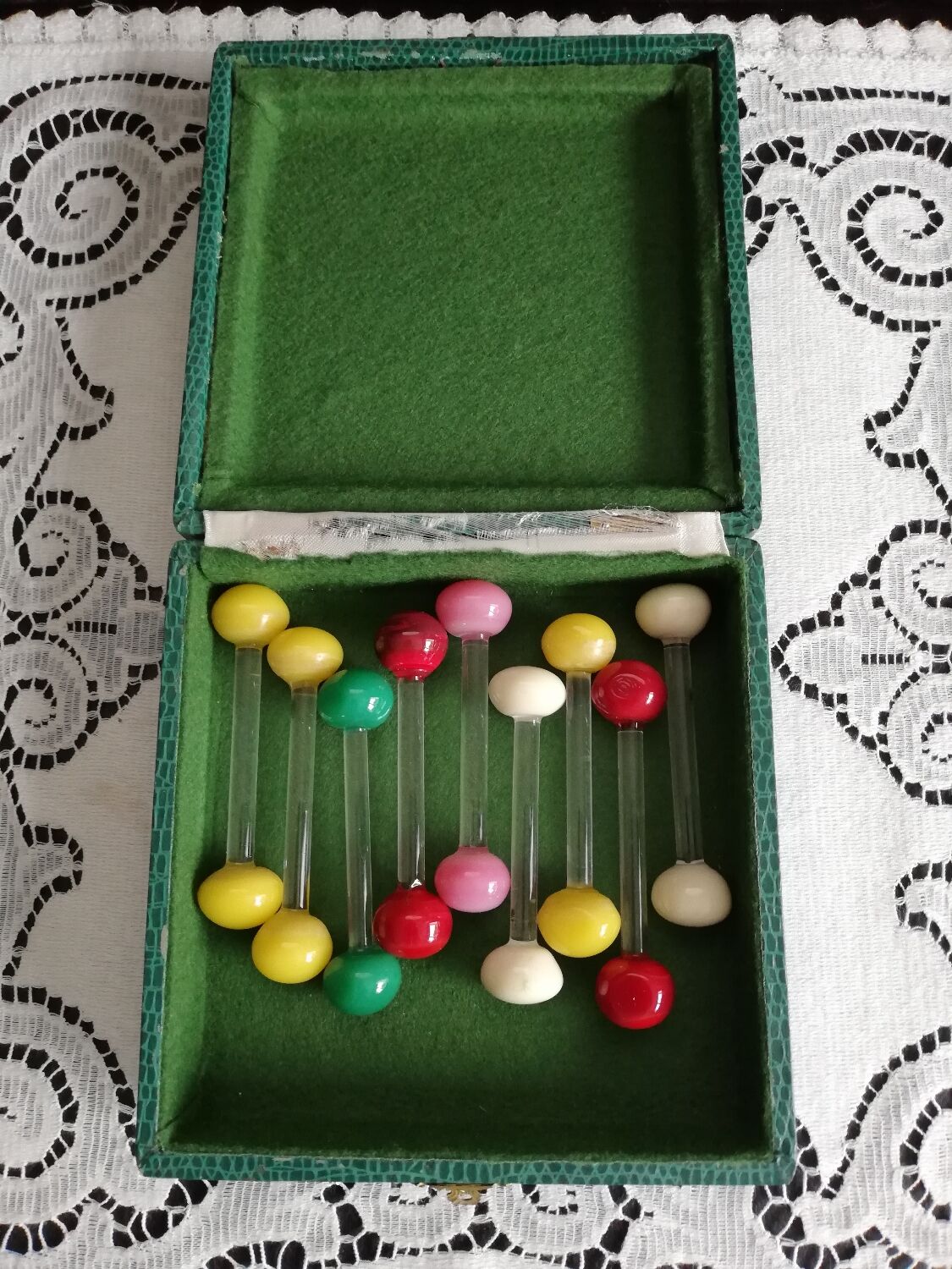 Set 9 porte couteaux verre soufflé italien