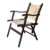 "Safari" folding chair in wood and ecru canvas, 1960s/1970s.