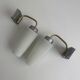 Pair of vintage fluted glass wall lights