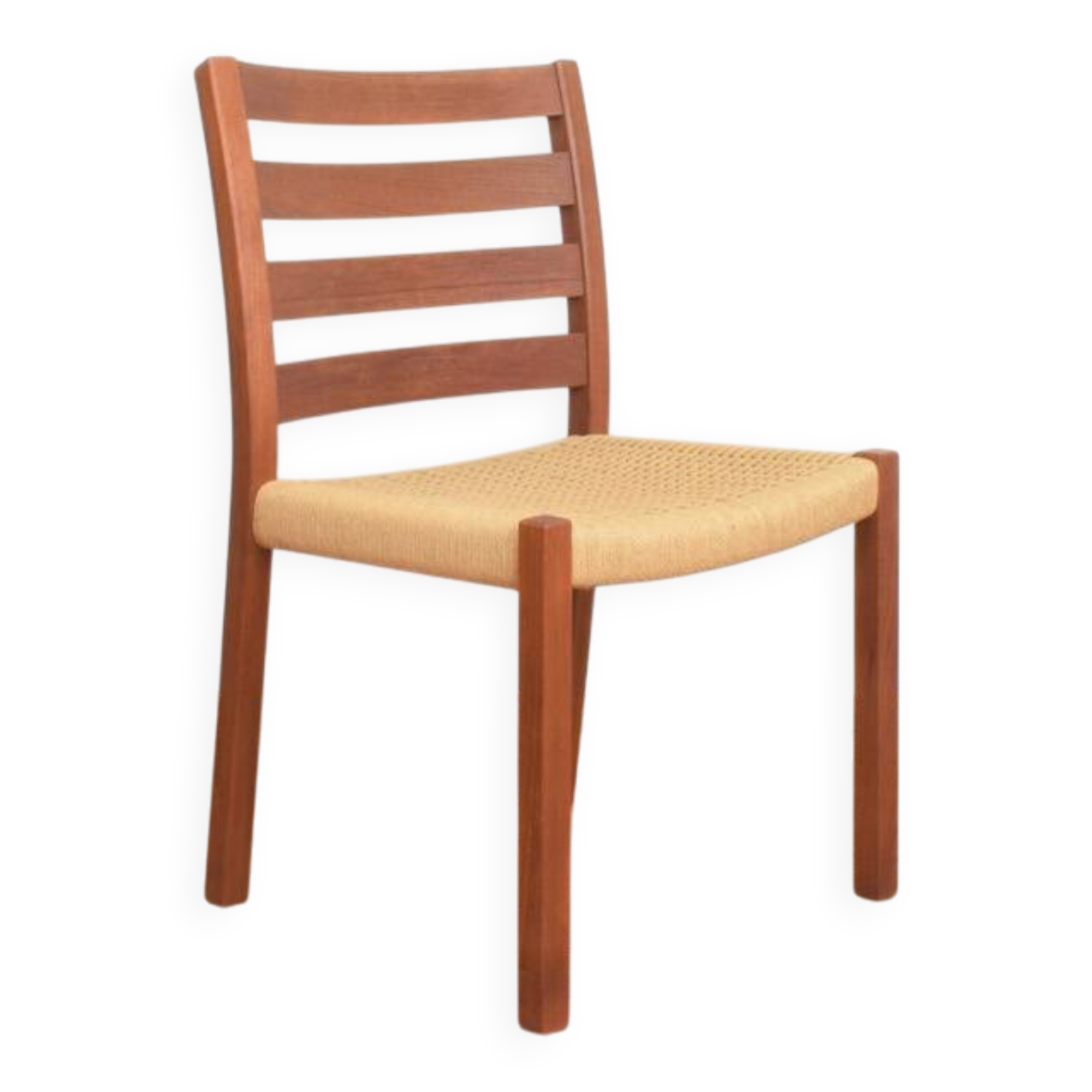 Chaise de salle à manger en teck danois par Niels O. Møller pour J.L. Møllers, années 1960.