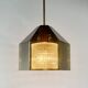 Mid-Century Scandinavian Glass & Brass Ceiling Light by C. Fagerlund, 1960s