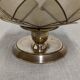 Pair of mother-of-pearl lotus flower bedside or mood lamps