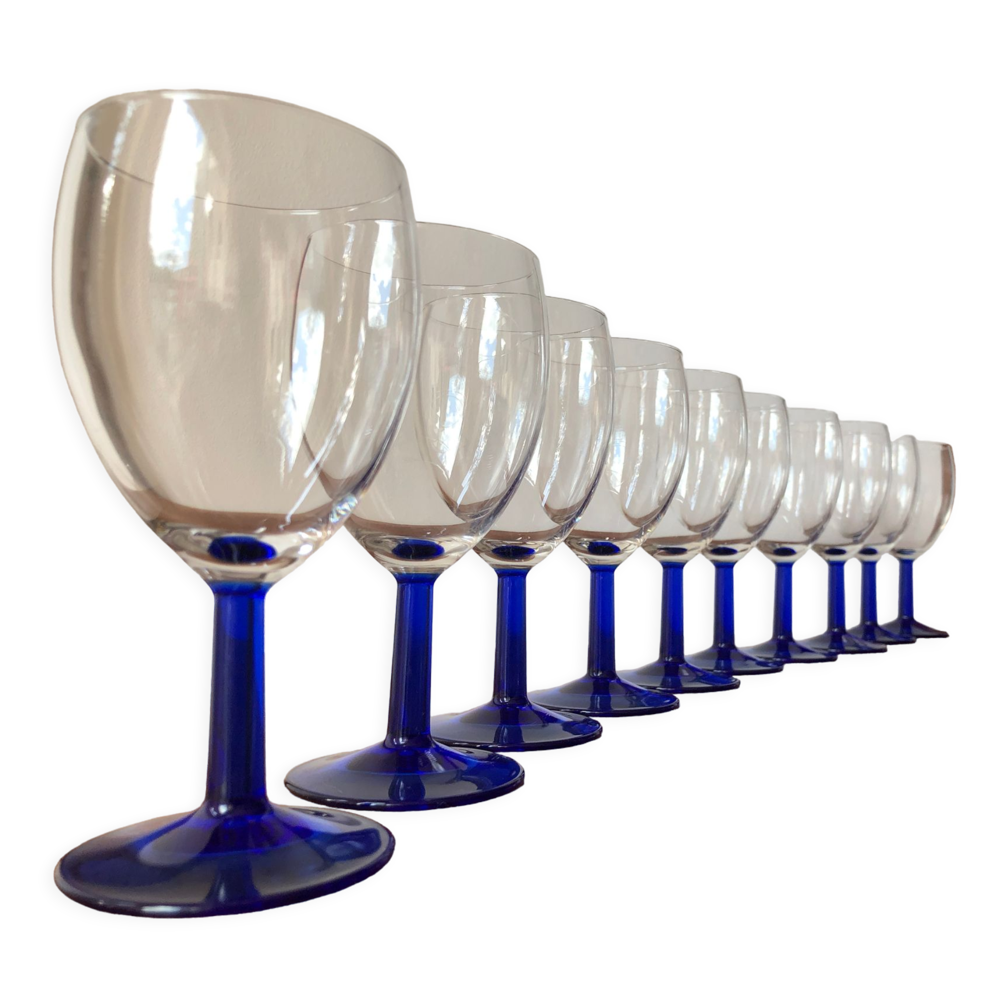 Vintage cobalt blue stemmed lenses