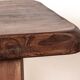 Large brutalist dining table in solid Elm, inspired by Olavi Hanninen, 1960.
