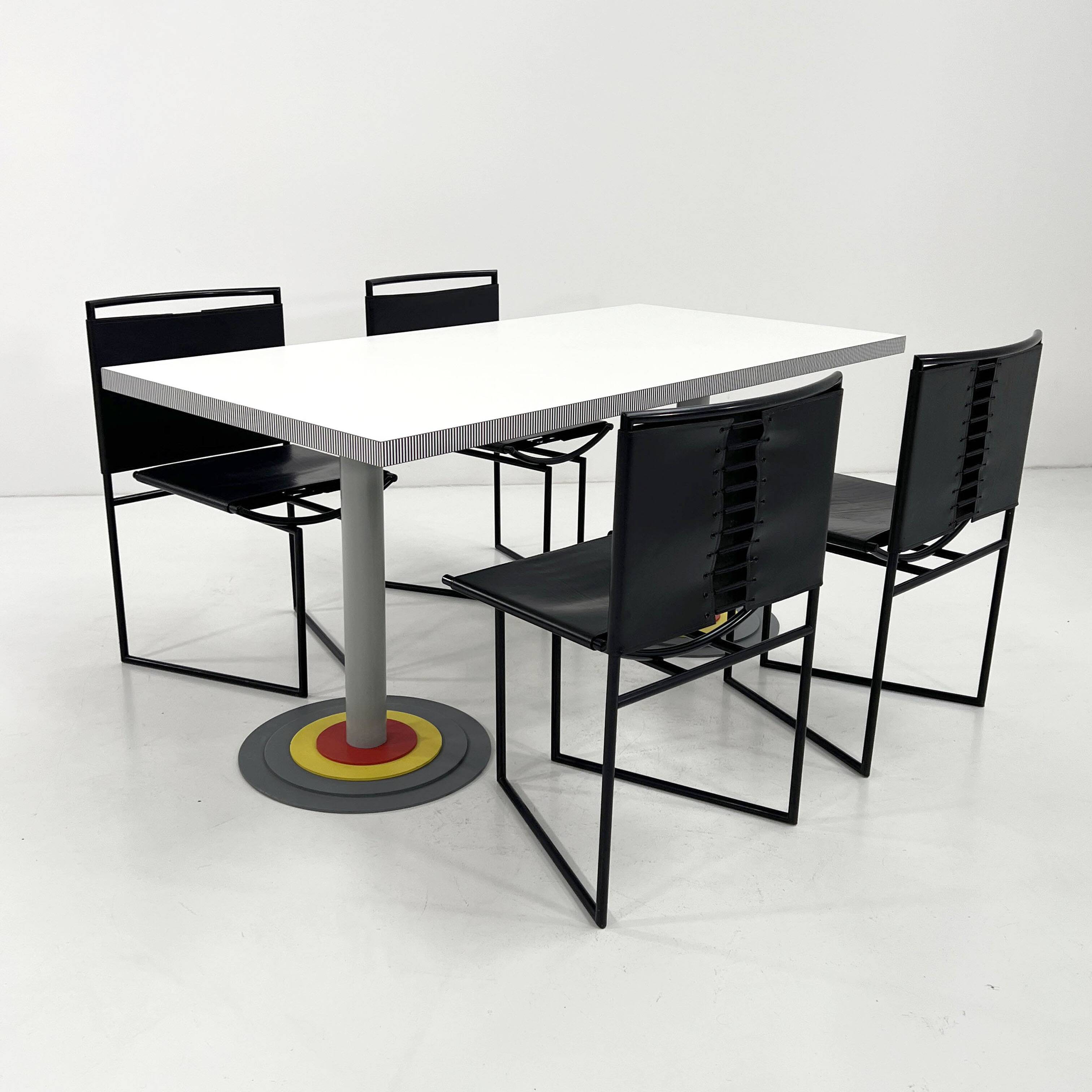 Dining table "Kroma" by Antonia Astori for Driade, 1980