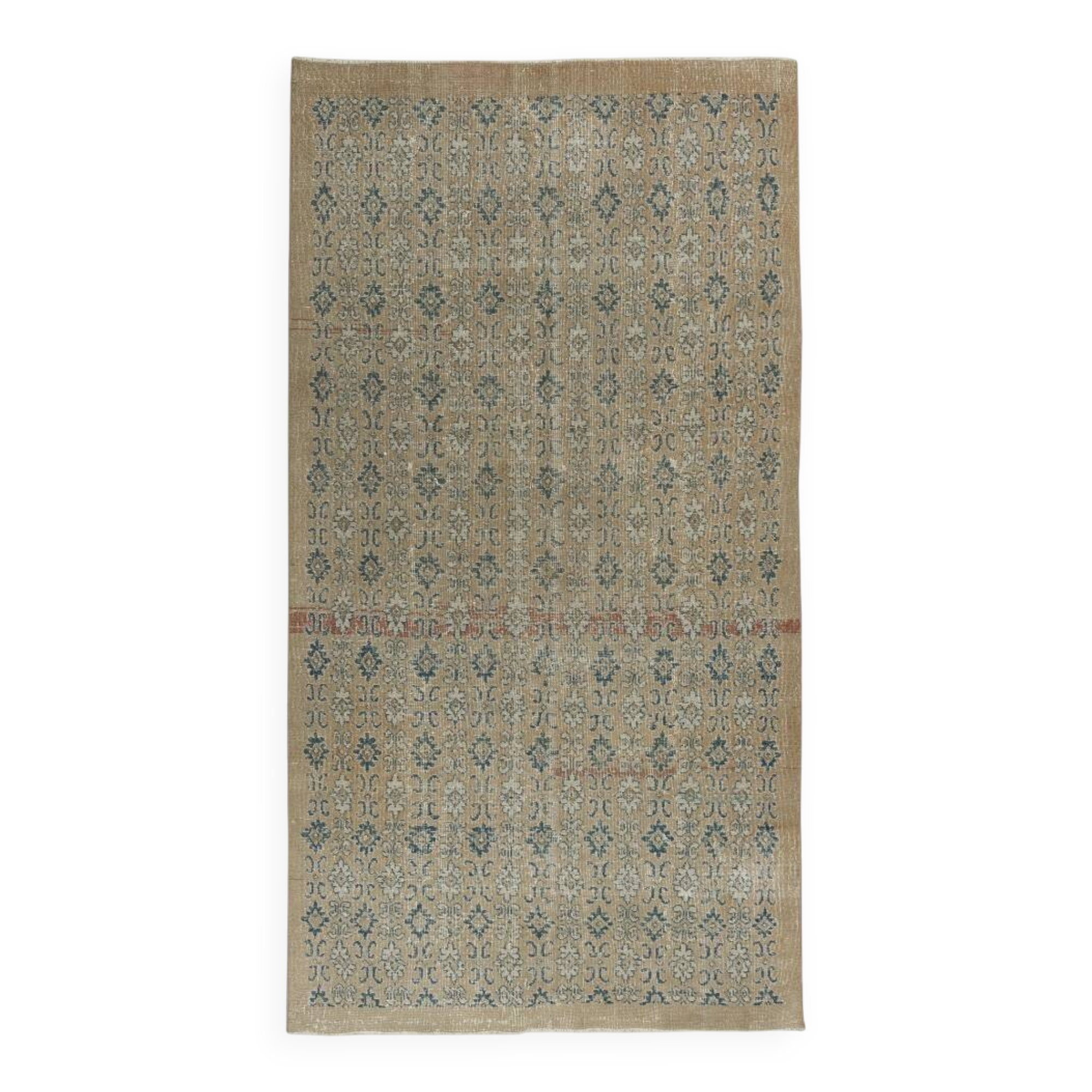 Vintage Handmade Turkish Area Rug for Living Room Decor