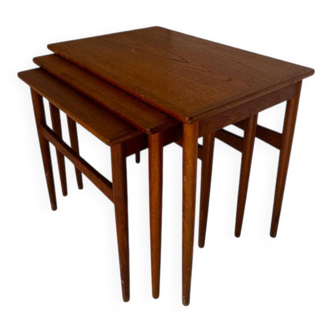 Nest of tables in teak Gelsted Denmark