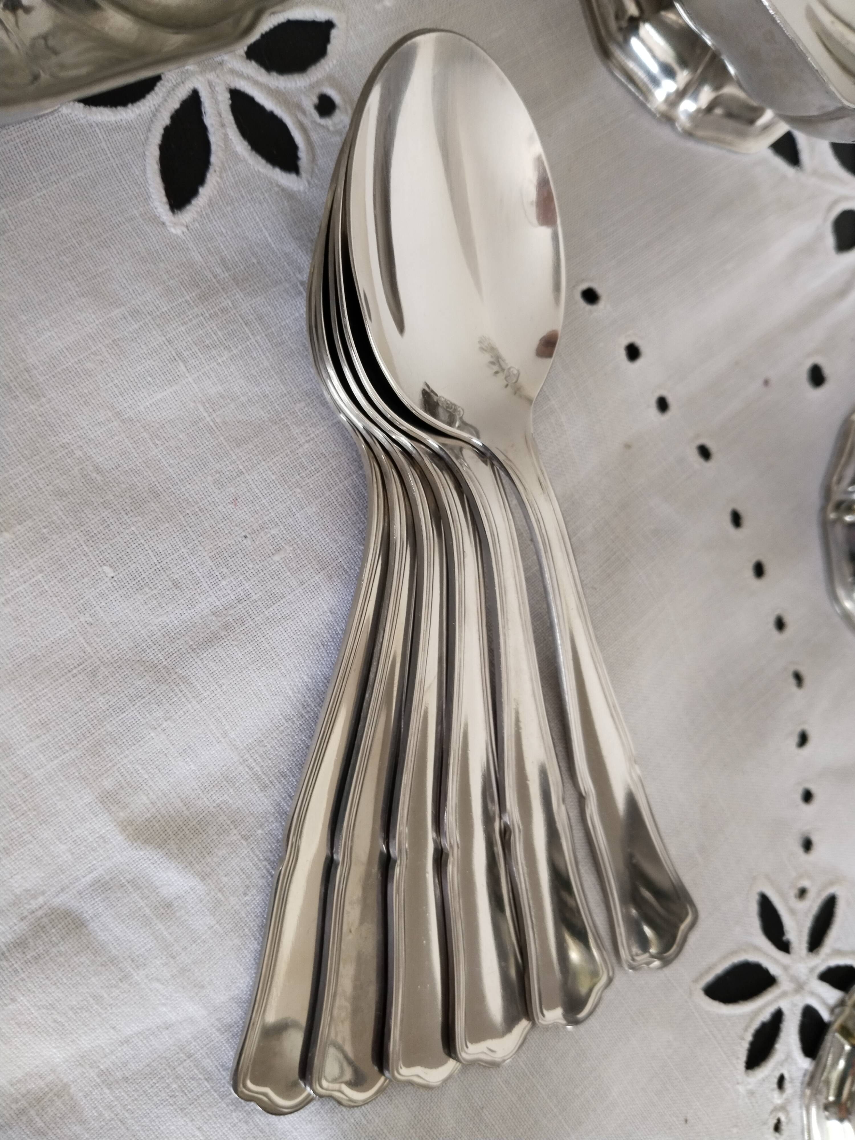 Coupes à glace ou sorbet , vintage , en inox 18/10 , années 70