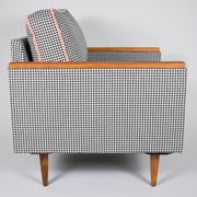 Mid-century original armchair Cube, 1970s,  restored, pied de poule