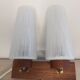 Wall lamp in teak wood and glass