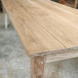 Large solid oak farmhouse table with two drawers 260 cm x 100 cm