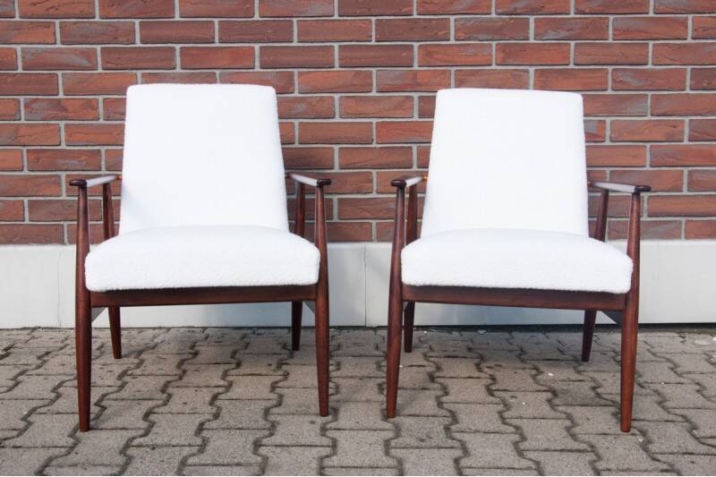Lisek 300-190 armchairs, designed by H. Lis, Poland, 1960s. After renovation.