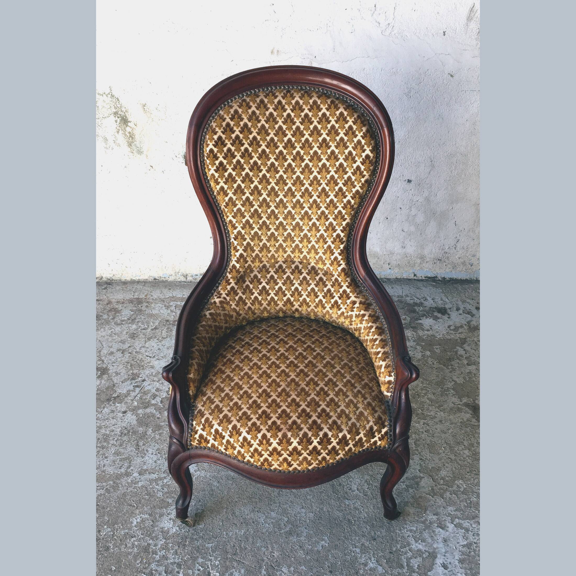 Futeuil bergère cabriolet style Louis XV