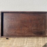 Rectangular art deco turned wood tray