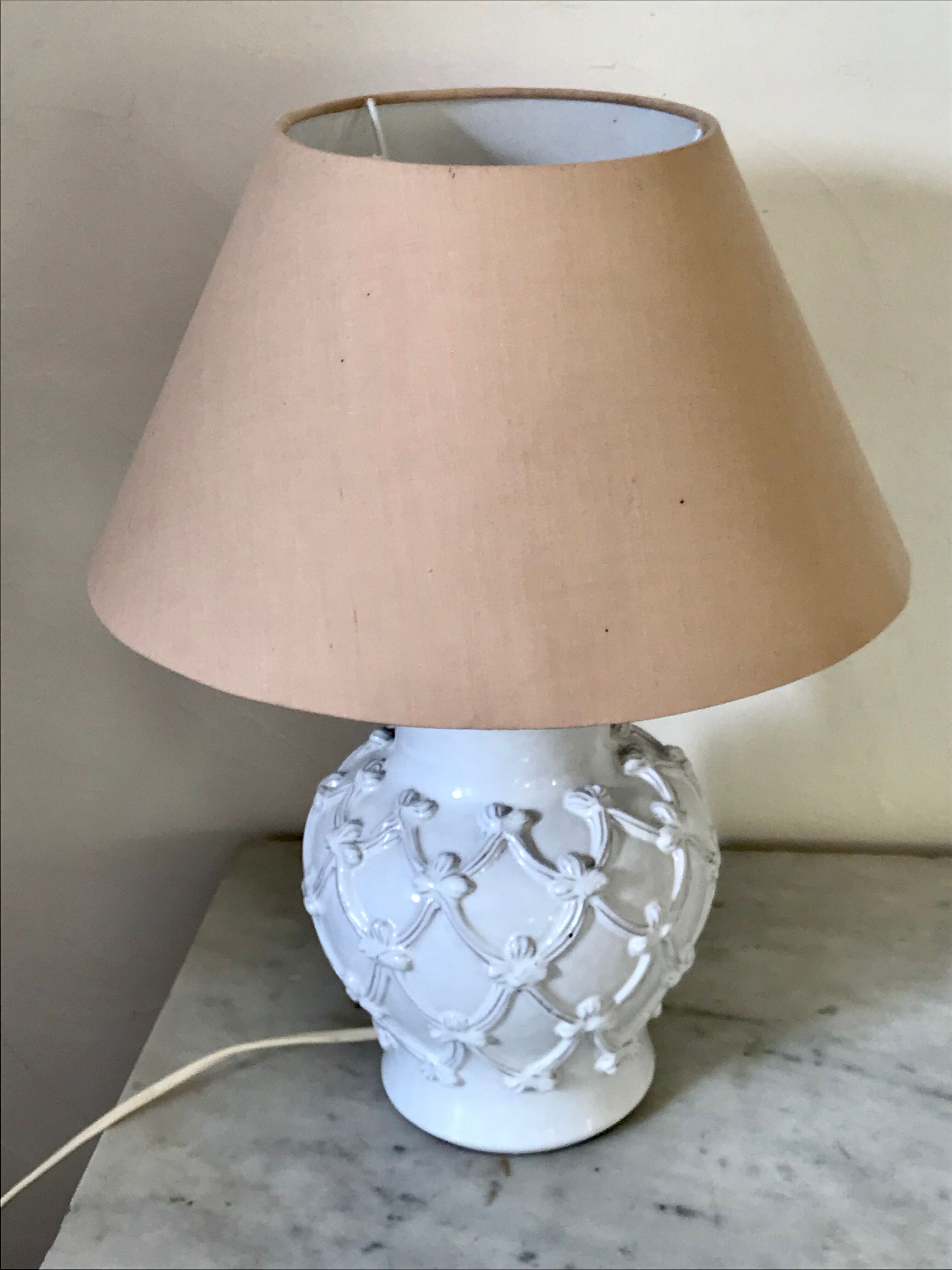 Vintage glazed ceramic lamp