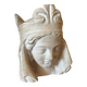 Sculpture ancienne en pierre visage de Bethsabee