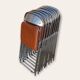 10 vintage skai and chrome metal folding chairs 1970