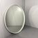 XXL white round wooden wall mirror 1960-1970’s