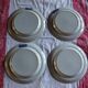 Lot de 4 assiettes à dessert anglaises bleu cobalt