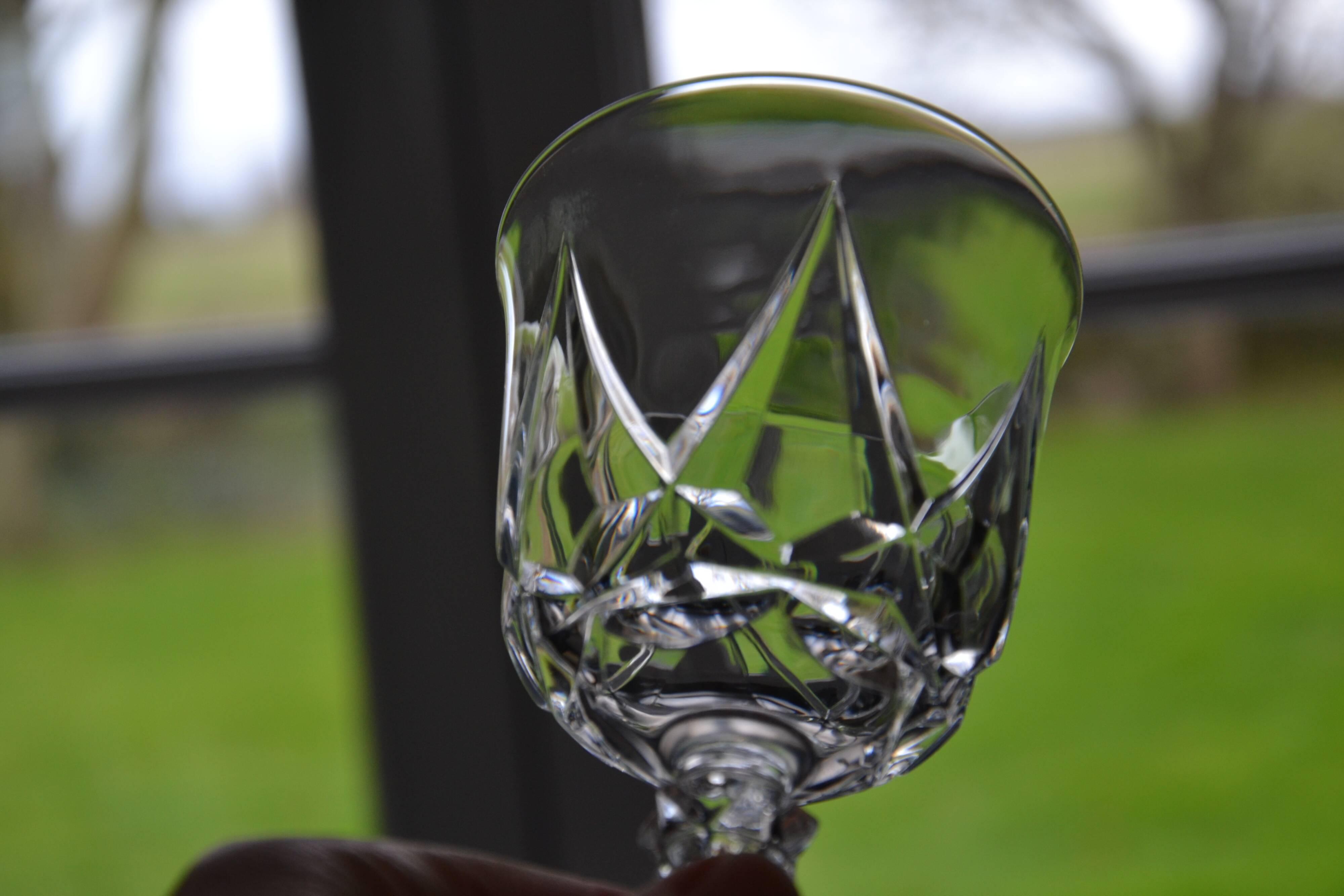 5 stemmed water/wine glasses in Arques crystal, Auteuil and Louvre model