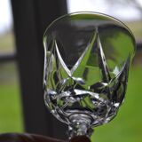 5 stemmed water/wine glasses in Arques crystal, Auteuil and Louvre model