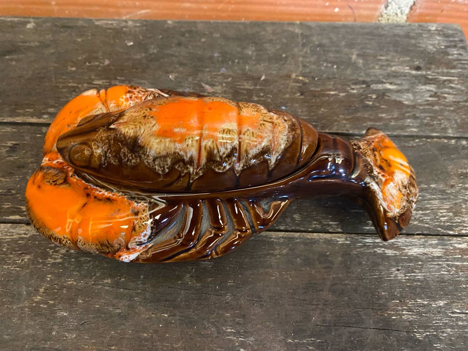 Vintage Polychrome Ceramic Lobster from VALLAURIS, France #D856