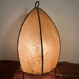 70s leather table lamp