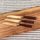8 Vintage Knives, Antique Fruit Knives, Wooden Knife Set, Brass, Mid Century Cutlery.