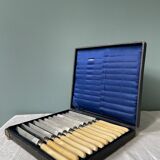 Box of 12 table knives XIXth Napoleon III