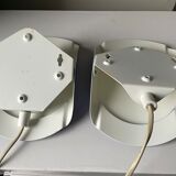 Pair of danish purple vintage wall lamps sconces by Lyfa
