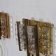 Pair of glass and brass wall lights by Carl Fagerlund 1970