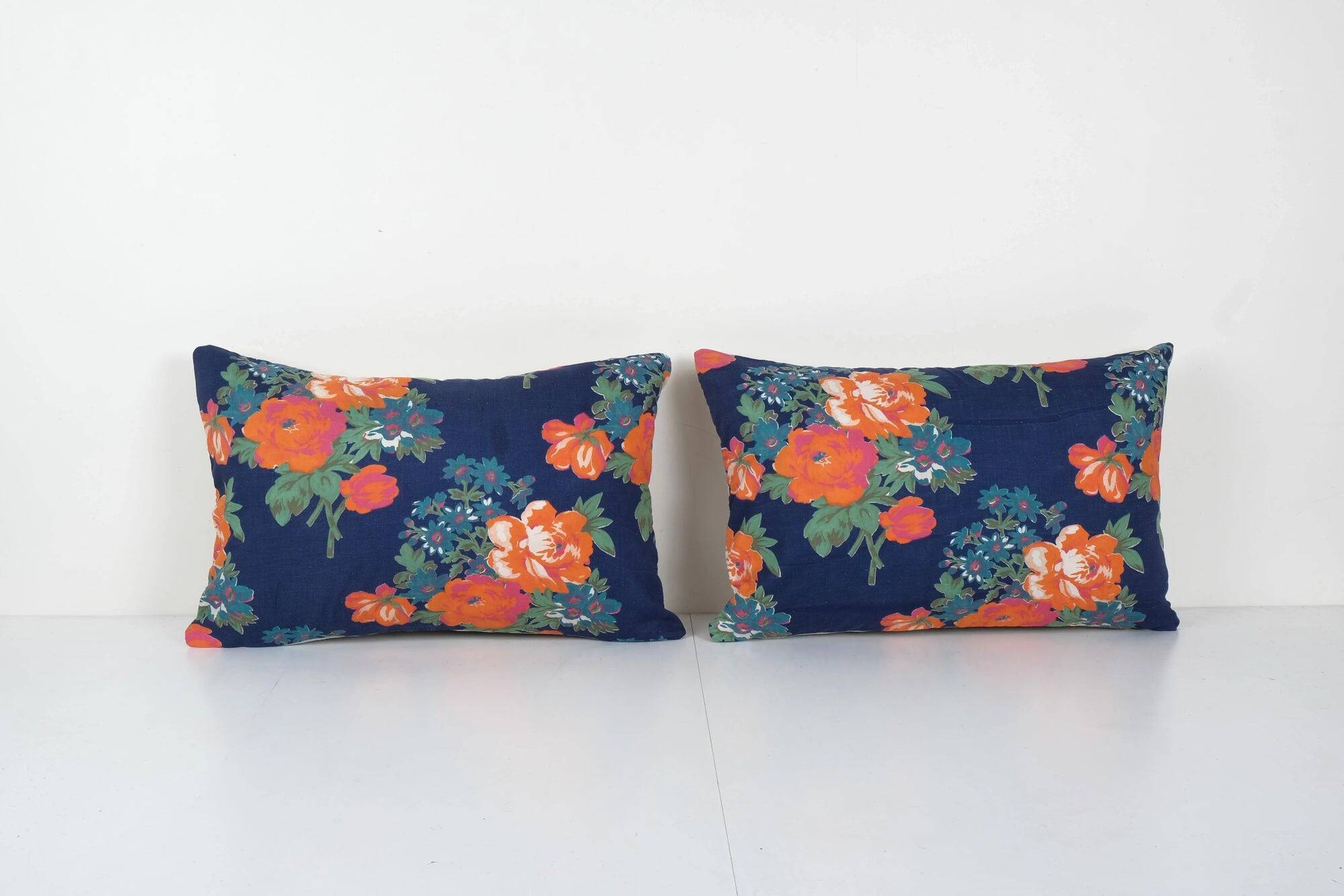 Set of 2 vintage Turkish cushion covers 61x41 cm