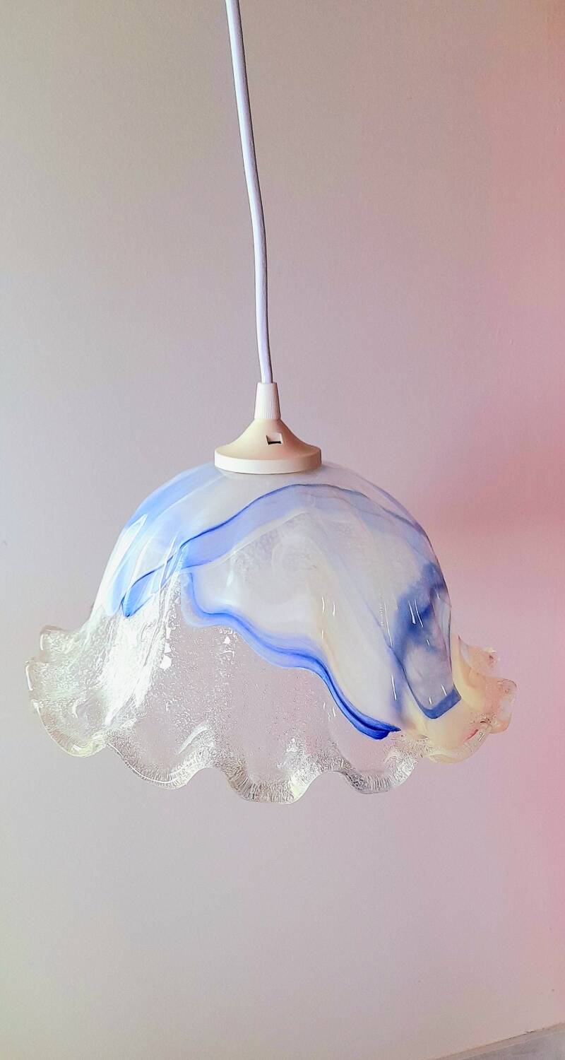 Murano blown glass jellyfish pendant light