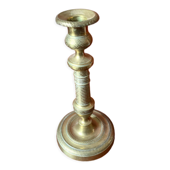 Antique bronze candle holder - XIXth