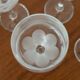 Set of 6 engraved crystal white wine glasses – Vintage elegant glasses