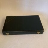 Complete set of 12 stainless steel table knives with Bakelite handles and Art Deco ferrules