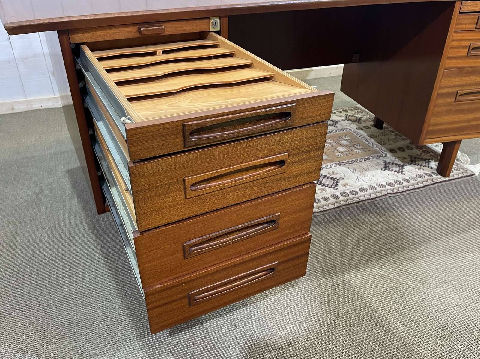 1960s mahogany executive desk - can be dismantled into 3 parts