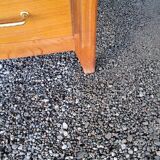 Chest of drawers of the 50s in oak compass feet 4 drawers