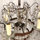 Chandelier with crystal pendants with seven lights, Louis XVI style