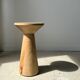 Side table, end of sofa in natural mango monoxyl conical tray H:50cm