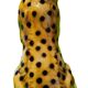 Figurine Guépard Mid-Century en céramique émaillée - 25 cm