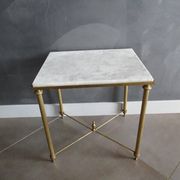 Table d'appoint Hollywood Regency, plateau marbre